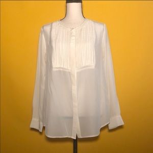 CLUB MONACO Silk long sleeve blouse